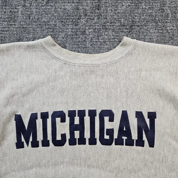 Vintage Champion Reverse Weave Michigan Cut-Off Sleeveless Sweatshirt XL - Picture 3 of 10